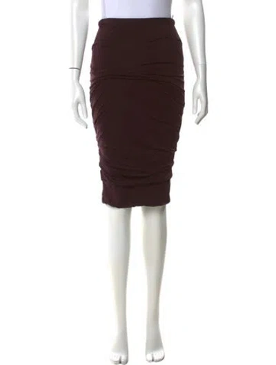 Pre-owned Dolce & Gabbana Virgin Wool Knee-length Skirt In Brown