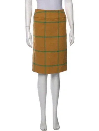 Pre-owned Dolce & Gabbana Virgin Wool Knee-length Skirt In Brown