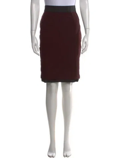 Pre-owned Dolce & Gabbana Virgin Wool Knee-length Skirt In Brown