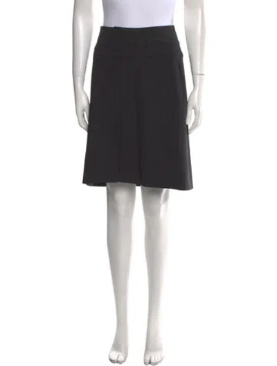 Pre-owned Dolce & Gabbana Virgin Wool Knee-length Skirt In Gray