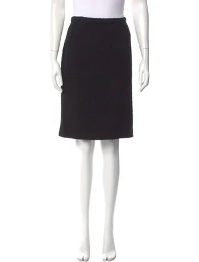 Pre-owned Dolce & Gabbana Virgin Wool Knee-length Skirt In Gray