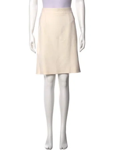 Pre-owned Dolce & Gabbana Virgin Wool Knee-length Skirt In Neutral