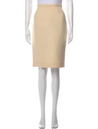 Pre-owned Dolce & Gabbana Virgin Wool Knee-length Skirt In Neutral