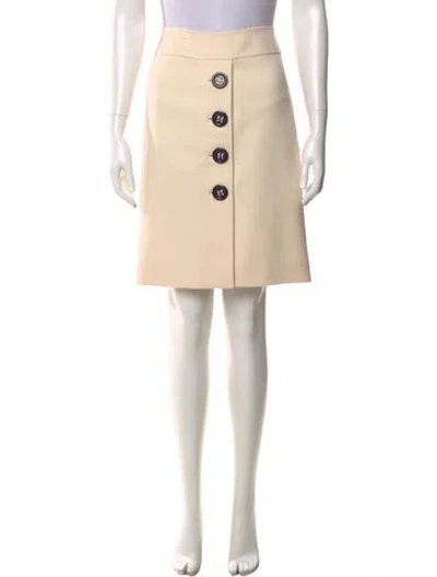 Pre-owned Dolce & Gabbana Virgin Wool Knee-length Skirt In Neutral