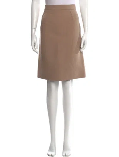 Pre-owned Dolce & Gabbana Virgin Wool Knee-length Skirt In Neutrals