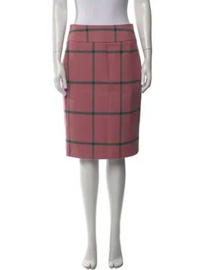 Pre-owned Dolce & Gabbana Virgin Wool Knee-length Skirt In Pink