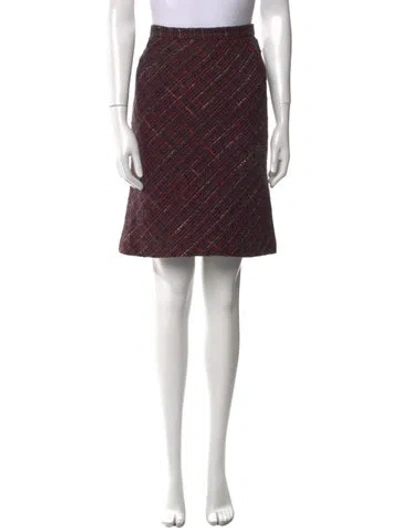 Pre-owned Dolce & Gabbana Virgin Wool Knee-length Skirt In Purple