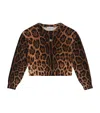 Dolce & Gabbana Virgin Wool Leopard Print Sweater In Brown
