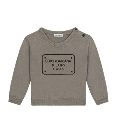 Dolce & Gabbana Kids' Virgin Wool Logo Sweater