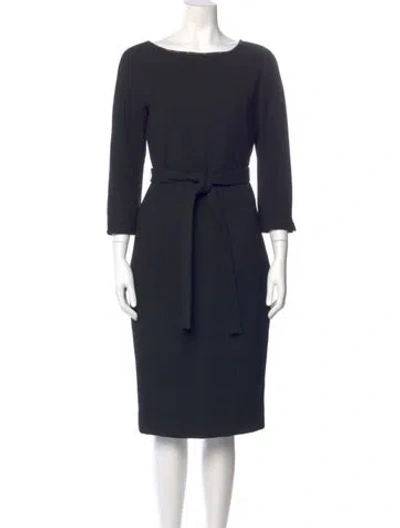 Pre-owned Dolce & Gabbana Virgin Wool Midi Length Dress In Blue