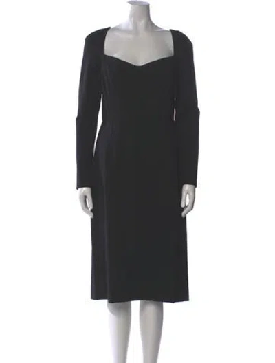 Pre-owned Dolce & Gabbana Virgin Wool Midi Length Dress In Gray