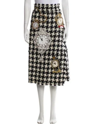 Pre-owned Dolce & Gabbana Virgin Wool Midi Length Skirt