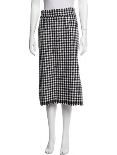 Pre-owned Dolce & Gabbana Virgin Wool Midi Length Skirt In Black
