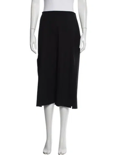 Pre-owned Dolce & Gabbana Virgin Wool Midi Length Skirt In Black