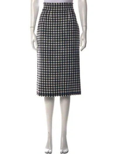 Pre-owned Dolce & Gabbana Virgin Wool Midi Length Skirt In Black