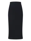 Dolce & Gabbana Virgin Wool Midi Skirt In Black