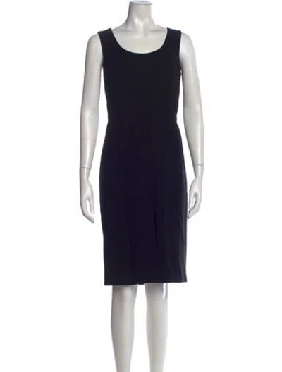 Pre-owned Dolce & Gabbana Virgin Wool Mini Dress In Black