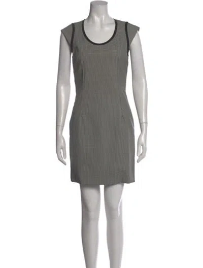 Pre-owned Dolce & Gabbana Virgin Wool Mini Dress In Black