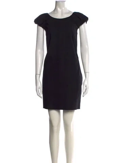 Pre-owned Dolce & Gabbana Virgin Wool Mini Dress In Black