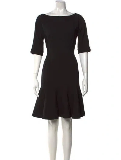 Pre-owned Dolce & Gabbana Virgin Wool Mini Dress In Black