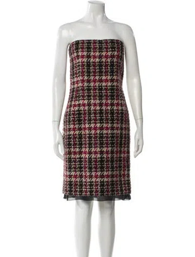 Pre-owned Dolce & Gabbana Virgin Wool Mini Dress In Brown