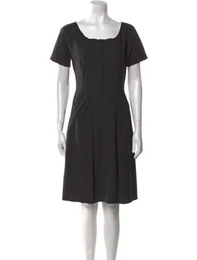 Pre-owned Dolce & Gabbana Virgin Wool Mini Dress In Gray