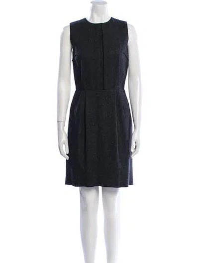 Pre-owned Dolce & Gabbana Virgin Wool Mini Dress In Gray
