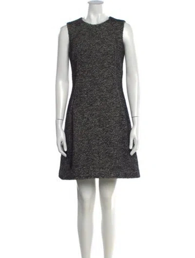 Pre-owned Dolce & Gabbana Virgin Wool Mini Dress In Gray