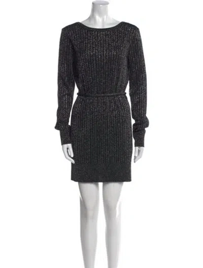 Pre-owned Dolce & Gabbana Virgin Wool Mini Dress In Multi