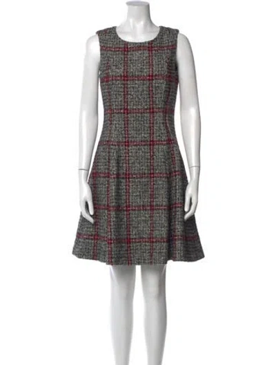 Pre-owned Dolce & Gabbana Virgin Wool Mini Dress In Multi