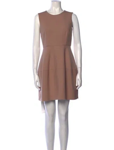 Pre-owned Dolce & Gabbana Virgin Wool Mini Dress In Neutral
