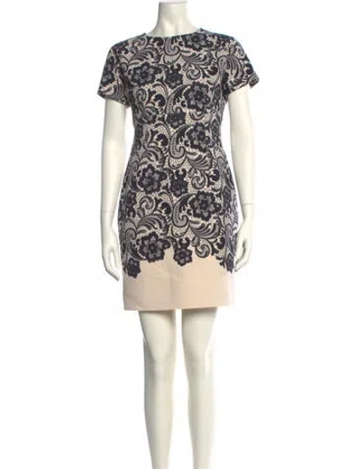 Pre-owned Dolce & Gabbana Virgin Wool Mini Dress In Neutral