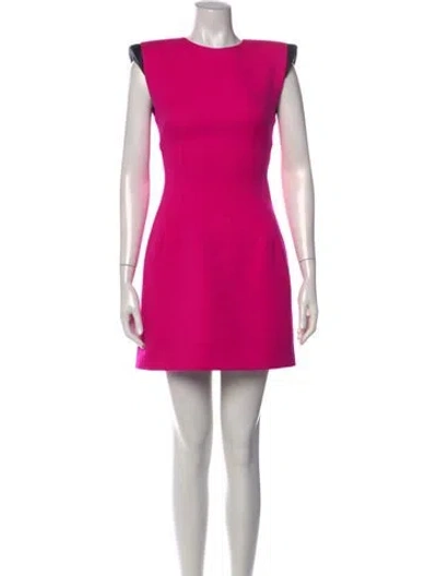 Pre-owned Dolce & Gabbana Virgin Wool Mini Dress In Pink