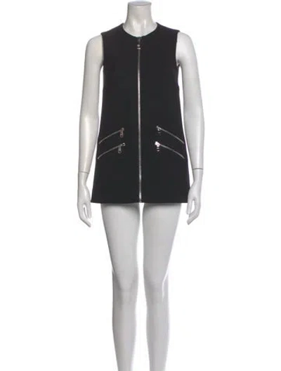 Pre-owned Dolce & Gabbana Virgin Wool Mini Dress W/ Tags In Black