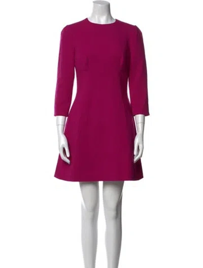 Pre-owned Dolce & Gabbana Virgin Wool Mini Dress W/ Tags In Pink