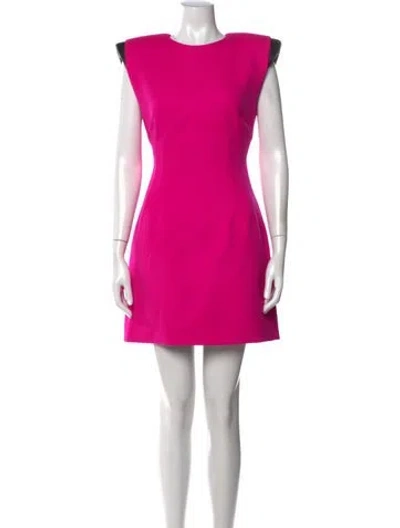 Pre-owned Dolce & Gabbana Virgin Wool Mini Dress W/ Tags In Pink