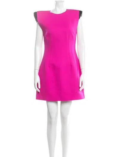 Pre-owned Dolce & Gabbana Virgin Wool Mini Dress W/ Tags In Pink