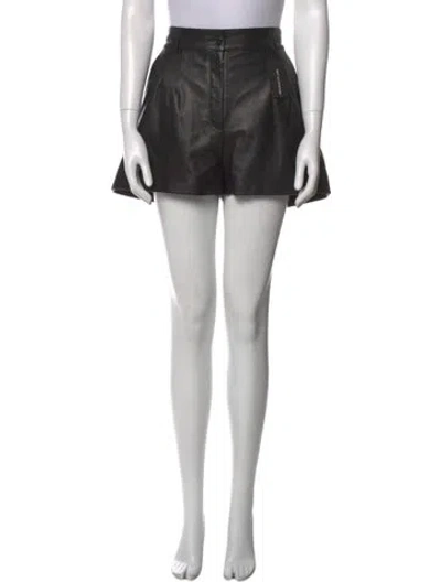 Pre-owned Dolce & Gabbana Virgin Wool Mini Shorts In Black