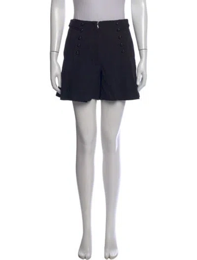 Pre-owned Dolce & Gabbana Virgin Wool Mini Shorts In Black