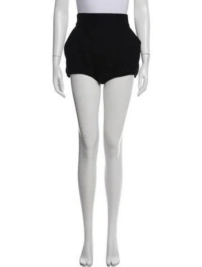 Pre-owned Dolce & Gabbana Virgin Wool Mini Shorts In Black