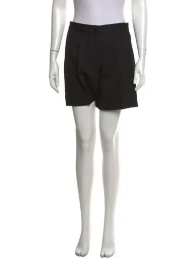 Pre-owned Dolce & Gabbana Virgin Wool Mini Shorts In Black