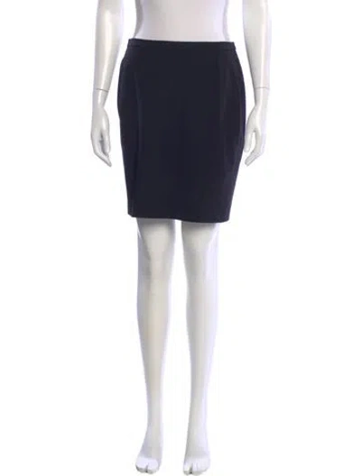 Pre-owned Dolce & Gabbana Virgin Wool Mini Skirt In Black