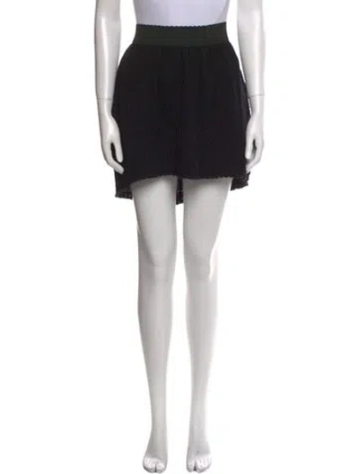 Pre-owned Dolce & Gabbana Virgin Wool Mini Skirt In Black