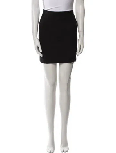 Pre-owned Dolce & Gabbana Virgin Wool Mini Skirt In Black