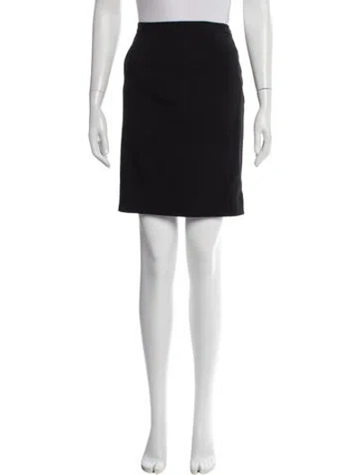 Pre-owned Dolce & Gabbana Virgin Wool Mini Skirt In Black