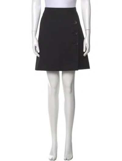 Pre-owned Dolce & Gabbana Virgin Wool Mini Skirt In Black