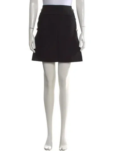 Pre-owned Dolce & Gabbana Virgin Wool Mini Skirt In Black
