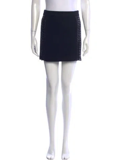 Pre-owned Dolce & Gabbana Virgin Wool Mini Skirt In Black
