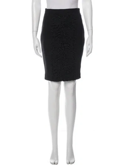 Pre-owned Dolce & Gabbana Virgin Wool Mini Skirt In Black