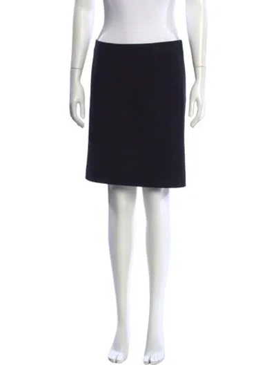 Pre-owned Dolce & Gabbana Virgin Wool Mini Skirt In Black